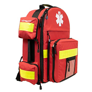 Primacare KP-4183 - Suministros médicos de emergencia para traumatismos tácticos de 17 x 6 x 9 pulgadas, bolsa trasera para traumas para sostener tanque de O2