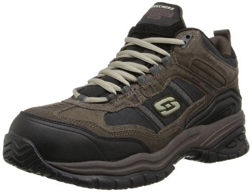 Skechers for Work - Botas de Trabajo Antideslizantes para Hombre, Marrón/Negro, 8.5 Wide