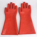 VumSyme Guantes de Trabajo de Seguridad, Goma de Trabajo de protección eléctrica de Seguridad de 12 kV de 12 kV, Guantes aislados de Servicio Pesado, ácido, álcali y protección del Aceite (L, 41 cm)