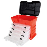 Stalwart 75-3182A Rack System Tool Box with 4 Organizers, 11"