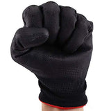 Colorido - Guantes de Trabajo cómodos de Nailon antiestáticos, Antideslizantes, protección de Dedos, Seguros para Hombres, Negro, 1