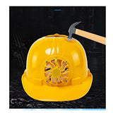 LINGOSHUN Casco de Seguridad Industrial,Casco de Seguridad al Aire Libre con Ventilador de Energía Solar,Gorra Protectora de Construcción/Yellow / 1 PCS