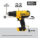 DEWALT Kit Taladro Atornillador con Llave de Impacto Inalámbrico Cargador y Bateria de Ion-Litio 20V MAX* 1.3Ah DCK240C2