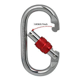 BYANG Mosquetón de escalada de bloqueo resistente (rojo, paquete de 4) con clasificación CE de 25 kN de 5000 libras, aprobado por terrenos resistentes, con bloqueo de torsión industrial, clips para aparejos, cuerdas, hamacas, camping