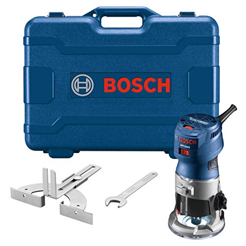 BOSCH GKF125CEK Colt 1.25 HP (máximo) Kit de router de palma de velocidad variable con guía de borde