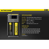 NITECORE Nueva Intellicharger I2 Cargador de batería para 18650 AAA AA Li-ion/NiMH