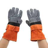 LBEC Guantes Resistentes al Calor, Guantes Protectores ignífugos para Asar en el Horno Naranja