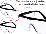 WOKUSEY Paquete 2 Gafas Protectoras, Plegable Gafas de Seguridad, Gafas a Prueba de Polvo, Antivirus, Antiempañantes, Antirayaduras y Transparentes, Gafas para Fluidos, Micropartículas Contaminación, Golpes, Rayaduras,Protección para los Ojos con Marco Aj