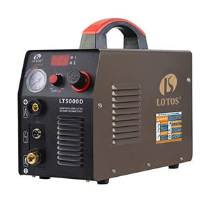 Lotos LT5000D - Cortador de plasma (50 amperios, doble voltaje, 110/220 V CA 1/2 pulgada, corte limpio