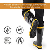 Botas de Seguridad, Extinción de Incendios Botas de Goma de Rescate Calzado de Protección Bota de Lluvia de Goma Antideslizante Resistente a Altas Temperaturas Zapatos de Seguridad para(43-43)