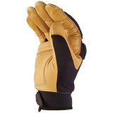 Klein Tools 60189 Guantes de trabajo, de cuero de grado profesional, con protección de nudillos y dedos, refuerzo del pulgar, malla trasera, XL