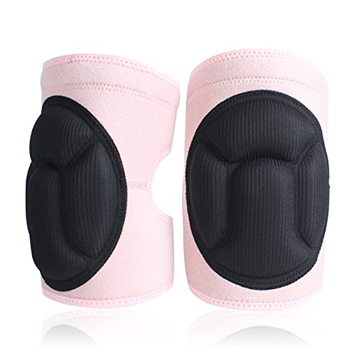 Rodilleras suaves para mujeres, rosadas, con relleno de espuma EVA gruesa, rodilleras protectoras para mujeres, adecuadas para mujeres, limpieza de la casa, jardinería, trabajo, danza, yoga (M)