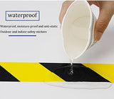 WSNDY Cinta De Advertencia De Cinta De Peligro - 40 m X 80 mm - Cinta De Barrera De Marcado Adhesivo Pet, Rollo De Cintas De Seguridad - Marcado De Carril + Distanciamiento Social,Black and White