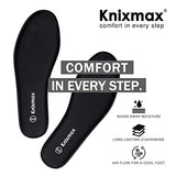 Knixmax Plantillas de espuma viscoelástica para hombre, cómodas plantillas de repuesto para botas, zapatos de trabajo, zapatos deportivos, color negro US 11/EU 44