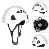 Jiawu Casco de espeleología, Casco de Seguridad Material de Calidad Resistencia a Altas temperaturas para espeleología(28 * 21 * 18cm-Blanco)