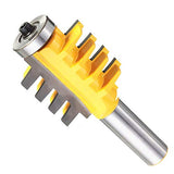 Wolfride 1/2" Cuchillo de Espiga Biselado, Carril Reversible Dedo Bit Unión Cónica Tenon Fresas de Carpintero Para Trabajar la Madera Herramientas - Amarillo