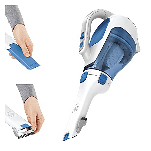 Black + Decker Dusbuster Aspiradora de mano, Aspiradora de mano con boquilla delgada, Azul, 14.4V, 1