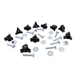 DCT 3 Star Knobs Kit de pomos roscados de 1/4"-20, perno con perilla, perilla de sujeción, perillas y pernos de pista en T 10 unidades