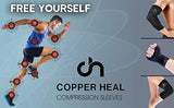 COPPER HEAL Funda de Compresión de Cobre de Codo Manga Codo recuperación médica Contenido más Alta infundida Codera Soporte rígido Dolor músculos articulaciones Tendonitis Brazo Canasta Tenis