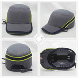 BWBZ Casco Gorra De Béisbol De Seguridad 5,5 CM ala Corta 360 ° Ventilación Total Material ABS Ajuste De Hebilla De Tres Engranajes Protección De Forro Trabajo Gorra Transpirable Gorra De Trabajo