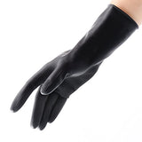 Guantes de tinte para el pelo, color negro, reutilizables, para peluquería, látex, grandes, gruesos, de goma, para la limpieza, cocina, lavaplatos, 5 pares