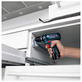 Bosch GSR 12V-15 - Taladro inalámbrico, con portabrocas, sin llave (Negro, azul, rojo, plata)