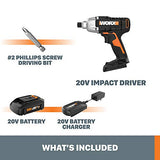 Worx WX291L 20V Power Share - Controlador de impacto inalámbrico