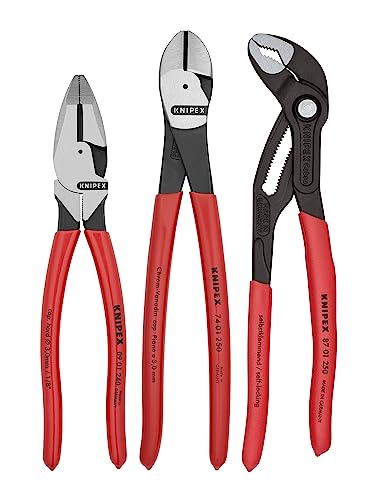 KNIPEX Tools 9K 00 80 157 US Juego de alicates Pro de 3 piezas