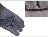 Guantes de jardinería, guantes de soldadura, guantes de trabajo protectores, guantes de cuero de guantes de soldadura Guantes de cuero de cuero que trabaja en el jardín protector contra el guiso de ma