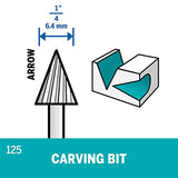 Dremel 125 Fresa de Alta Velocidad 1/4 Pulgadas, 2 Piezas