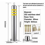 Barreras de estacionamiento de Metal Bolardo de Seguridad de tráfico Bloqueo de Espacio de estacionamiento extraíble Poste de estacionamiento Perfecto, Lote de construcción, Marcador de Carretera o p