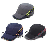 BWBZ Casco Gorra De Béisbol De Seguridad 5,5 CM ala Corta 360 ° Ventilación Total Material ABS Ajuste De Hebilla De Tres Engranajes Protección De Forro Trabajo Gorra Transpirable Gorra De Trabajo