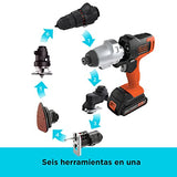 BLACK+DECKER Juego de Herramientas MATRIX 6 Piezas MTX20K6A-B3