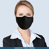 SISATOY Mascarillas de tela para hombres y mujeres, lavables, reutilizables y ajustables con alambre de nariz y fliter, 6 máscaras antipolvo para exteriores con lazo para las orejas