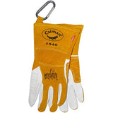 Caiman 1540-4 Guantes de soldadura y fundición, color dorado, M