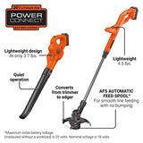 Black+Decker 20 V MAX* POWERCONNECT 10 Pulgadas. Cortadora de Cuerdas inalámbrica/bordeadora 2 en 1 + Kit Combinado de barredora (LCC222)