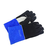 Soldador spot Cuero ARCO Guantes de soldadura Los guantes de trabajo de los soldadores de los guantes de seguridad de la seguridad de la seguridad del aislamiento Guantes de soldadura TIG CALENTE Peso