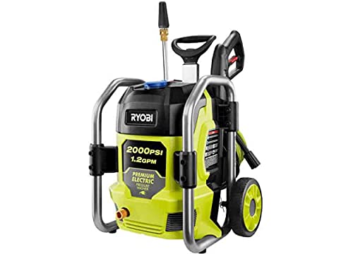 RYOBI Arandela a presión eléctrica de agua fría de 2000 PSI, 1.2 GPM