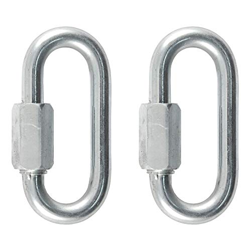 CURT 82903 Mosquetón de Cadena de Seguridad para Remolque de eslabones rápidos, 5/16 Pulgadas de diámetro, 2 Libras, Paquete de 2