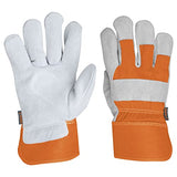 Truper GU-235, Guantes híbridos de carnaza y loneta, puño de seguridad, G