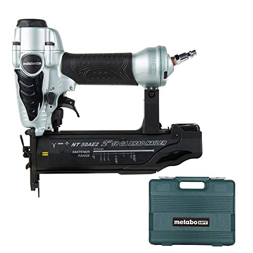 Metabo HPT Brad Nailer Kit | Neumático | Calibre 18 | Acepta clavos Brad de 5/8 a 2 pulgadas | NT50AE2