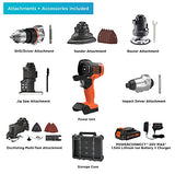 BLACK+DECKER BDCDMT1206KITC Matrix 6 Kit de Combo de herramientas con estuche