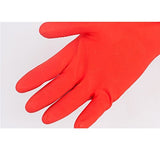 Cocina goma limpieza guantes con forro interior hogar Thickening PU Guante de látex de lavado impermeable 2 pares