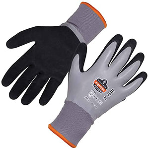 Ergodyne ProFlex 7501 Guantes de trabajo de invierno impermeables con revestimiento gris, mediano, 2 unidades