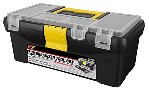 Performance Tool W54012 Caja de herramientas de plástico con organizador, 31,7 cm