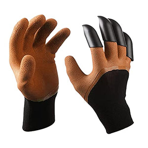 Guantes de jardinería con garras de los dedos – Guantes de jardín transpirables para mujer, accesorios frescos para suministros de jardinería, herramientas de mano de jardinería de goma para excavar, plantar