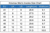 Knixmax Plantillas de espuma viscoelástica para hombre, cómodas plantillas de repuesto para botas, zapatos de trabajo, zapatos deportivos, color negro US 11/EU 44