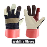 Welding Jacket Leather Apron Guantes de soldador de cuero duradero guantes de soldadura Guantes de cuero de soldadura Guantes de desgaste wear-resistant, anti-scalding, flame retardant