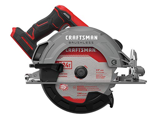 CRAFTSMAN Sierra Circular de 7-1/4 Pulgadas 20V Inalámbrica sin Carbones y sin Bateria Incluida CMCS550B