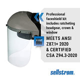 Sellstrom S30120 Advance Crown and R HDGR-CLR Win, 2" Height, 5" Wide, 3" Length, Polycarbonate, Standard, Grey